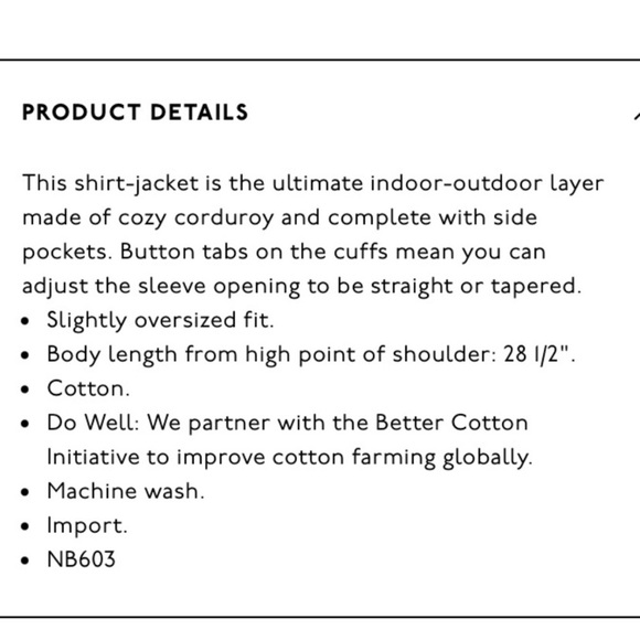 Madewell Corduroy Yorkway Shirt-jacket (no price tag) - Picture 6 of 8